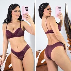  Conjunto Com Bojo Detalhes - 061 - DIRA'S LINGERIE
