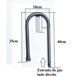 Queimador GÁs u Chapa 45x14x35cm - 364 - DISTRELD