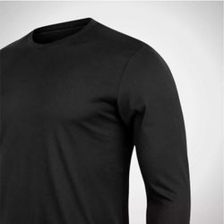Camiseta Dryfit Manga Longa Básica Lisa Preta - ML... - DJON