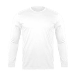 Camiseta Dryfit Manga Longa Básica Lisa Branca - M... - DJON