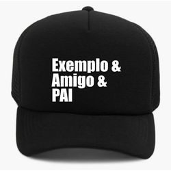 Boné Exemplo & Amigo & Pai preto - BN-PAI- - DJON