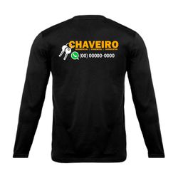 Camiseta Manga Longa Uniforme para Chaveiro person... - DJON
