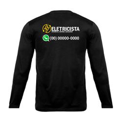 Camiseta Manga Longa Uniforme para Eletricista per... - DJON