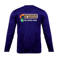 Camiseta Manga Longa Uniforme para Montador de Móv... - DJON