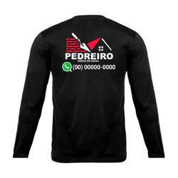 Camiseta Manga Longa Uniforme para Pedreiro person... - DJON