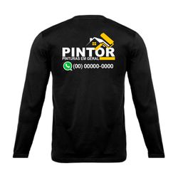 Camiseta Manga Longa Uniforme para Pintor personal... - DJON