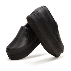 Slip On todo preto Vanessa Plataforma - DK Shoes | Tênis Casuais Femininos