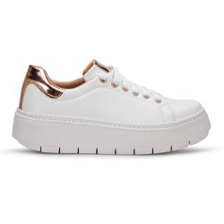 Tênis Feminino Puma Solado Plataforma Lançamento Branco Gold - DK Shoes | Tênis Casuais Femininos