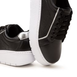 Tênis feminino Casual Preto Danny - DK Shoes | Tênis Casuais Femininos