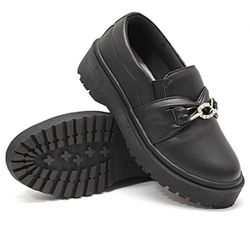 Tênis Slip On Oxford Dk Shoes Detalhe Metal Preto - DK Shoes | Tênis Casuais Femininos