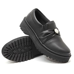 Tênis Slip On Oxford Dk Shoes Detalhe Pedra Preto - DK Shoes | Tênis Casuais Femininos