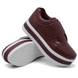 Tênis Slip On Casual Dk shoes Tira Auto Colante Plataforma Bordo - DK Shoes | Tênis Casuais Femininos