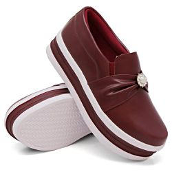 Tênis Slip On Dk Shoes Pérolas Plataforma Bordo - DK Shoes | Tênis Casuais Femininos