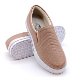 Tênis Slip On Iate Costura Frontal Dk Shoes Rose - DK Shoes | Tênis Casuais Femininos