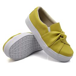 Tênis Iate Slip On Nó Frontal DK Shoes Amarelo - DK Shoes | Tênis Casuais Femininos
