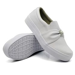 Tênis Slip On Dk Shoes Pérola Branco - DK Shoes | Tênis Casuais Femininos