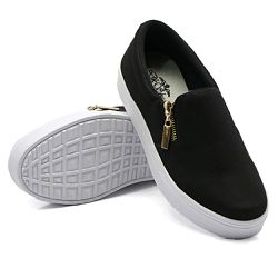 Tênis Slip On Zíper Lateral Dk Shoes Preto - DK Shoes | Tênis Casuais Femininos