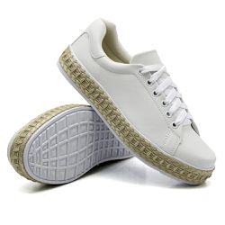 Tênis Liso Pietra Corda Dk Shoes Branco - DK Shoes | Tênis Casuais Femininos