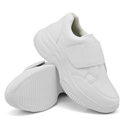 Tênis Chunky Casual Dk shoes Tira Auto Colante Branco - DK Shoes | Tênis Casuais Femininos