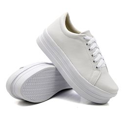 Tênis Cadarços Dk Shoes Siena Flat Form Branco - DK Shoes | Tênis Casuais Femininos