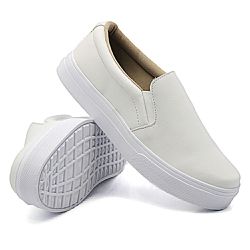 Tênis Infantil Slip On Dk Liso Branco - DK Shoes | Tênis Casuais Femininos