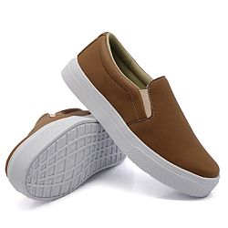 Tênis Infantil Slip On Dk Liso Caramelo - DK Shoes | Tênis Casuais Femininos