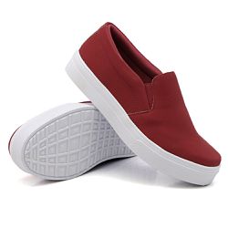 Tênis Infantil Slip On Dk Liso Vermelho - DK Shoes | Tênis Casuais Femininos