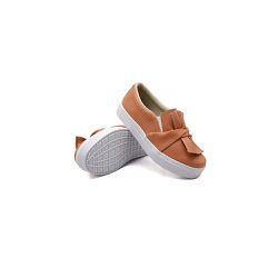 Tênis Infantil Slip On Dk Detalhe Laço Laranja - DK Shoes | Tênis Casuais Femininos