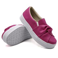 Tênis Infantil Slip On Dk Detalhe Nó Pink - DK Shoes | Tênis Casuais Femininos