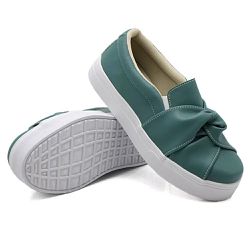 Tênis Infantil Slip On Dk Detalhe Nó Verde Água - DK Shoes | Tênis Casuais Femininos