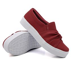 Tênis Infantil Slip On Dk Detalhe Nó Vermelho - DK Shoes | Tênis Casuais Femininos