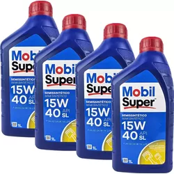 Óleo 15W-40 Mobil Super Semissintético API SL (KIT... - DNA DO CARRO®
