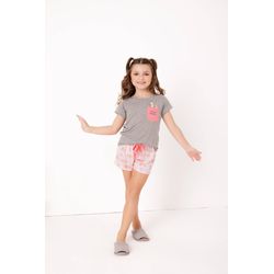 Baby Doll Juvenil em Malha com Blusa Lisa e Short ... - D'Noite - Pijamas e Homewear