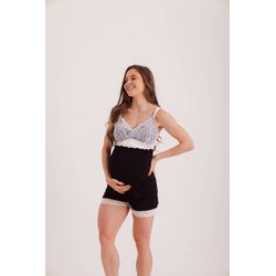 Baby Doll Gestante em Liganete Lisa com Renda Cont... - D'Noite - Pijamas e Homewear