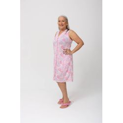 Camisola em Malha PV com Abertura Frontal de Botõe... - D'Noite - Pijamas e Homewear