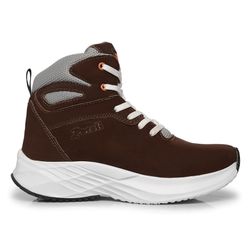 Bota Tênis Fitness Masculino Cano Alto de Couro 20... - Docvi Distribuidora