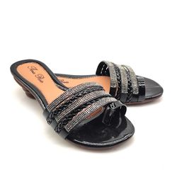 Sandália Feminina Rasteirinha Salto 2 Cm de Slide ... - Docvi Distribuidora