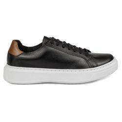 Sapato Casual Masculino de Couro Preto Torino 1700... - Docvi Distribuidora