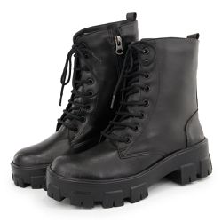 Bota Coturno Plataforma Tratorada Blogueira Ziper ... - Docvi Distribuidora
