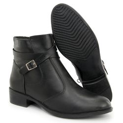 Bota Montaria Coturno Cano Curto Couro com Ziper 8... - Docvi Distribuidora