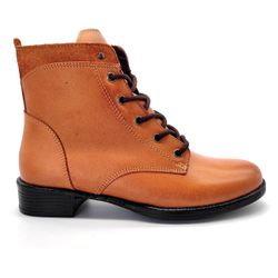 Bota Feminina Montaria Camel Cano Curto em Couro 1... - Docvi Distribuidora
