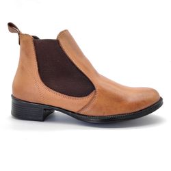 Bota Feminina Chelsea Camel Couro 2026 Camel - SDP... - Docvi Distribuidora