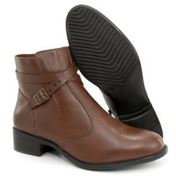 Bota Montaria Coturno Cano Curto Couro com Ziper 8... - Docvi Distribuidora