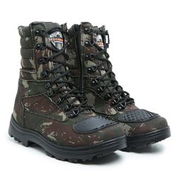 Coturno Militar Bota Tática Zíper Lughato 1907 Cam... - Docvi Distribuidora