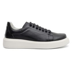 Sapato Casual Masculino Preto Em Couro de Amarrar ... - Docvi Distribuidora