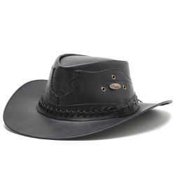 Chapéu Country de Couro Cowboy Rodeio Americano Pr... - Docvi Distribuidora
