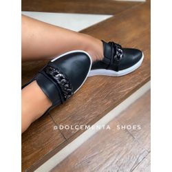 Tênis Mule Raissa [Preto] - Dolce & Menta