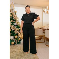 Blusa de crepe - 17572 - Dominique por Fátima Abrahão | Elegante e atemporal