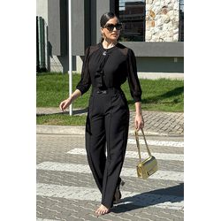 Calça de Alfaiataria Wide Leg - 17224 - Dominique por Fátima Abrahão | Elegante e atemporal