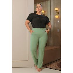 Blusa de Crepe com Guipir - 17212/G - Dominique por Fátima Abrahão | Elegante e atemporal